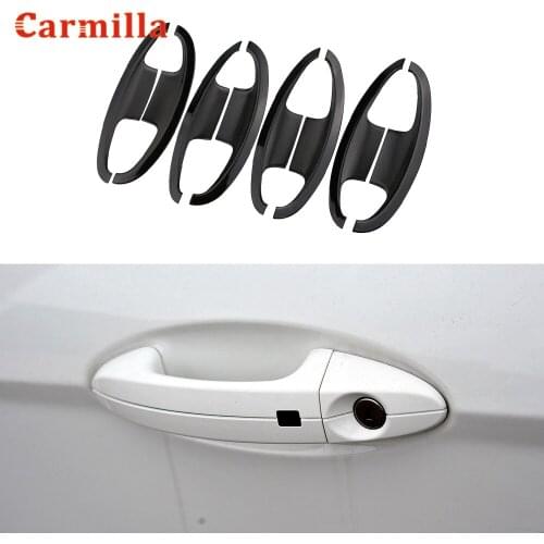 ABS Exterior Door Bowl Protector Cover Outer Door Sticker Fit for Ford Ecosport Fiesta 2012 2013 2014 2015 2016 2017 2018 2019