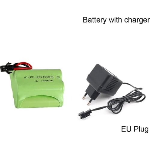 6V 2400mah ni-mh battery with charger set 6v nimh battery pack 6 v size aa ni mh for lighting rc car toy electric tools SM plug