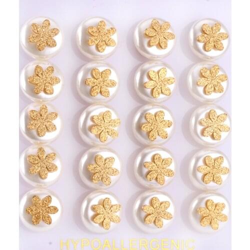 LUXUKISSKIDS 10 Pairs/Lot Fake Pearl Kids Stud Earrings For Women Stud Earings Fashion pendientes accesorios mujer Jewelry