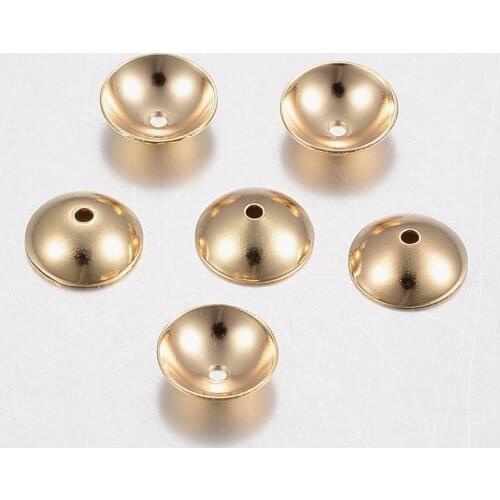200pcs/lot Golden Apetalous 304 Stainless Steel Bead Caps for DIY Jewelry Making Bracelet Necklace Earrings Findings Accessories