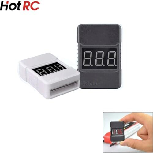 HotRc BX100 1-8S Lipo Battery Voltage Tester/ Low Voltage Buzzer Alarm/ Battery Voltage Checker with Dual Speakers