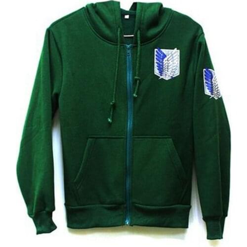 Attack on Titan Cosplay Hoodies Sweatshirts Coat Shingeki No kyojin Scouting Legion Anime Costume Hooded Jacket Unisex 2Colors
