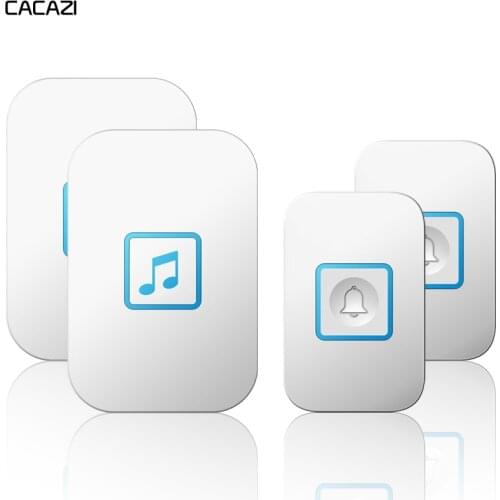 Intelligent Wireless Doorbell Waterproof 2 Button 2 Receiver 300M Remote Home Cordless Calling Bell US EU UK AU Plug Battery