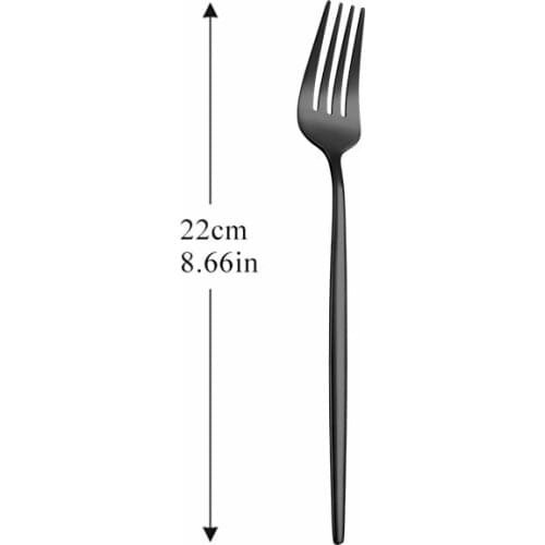 Black Dinner Fork Stainless Steel Cutlery Set Kitchen Western Gold Fork Dinnerware Silverware Dinner Fork Tableware Dropshipping