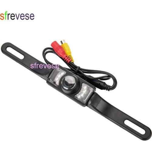 7 IR LED Night Vision Car Rear View Reversing Parking Backup Number Plate Camera Waterproof
