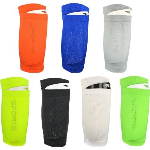 1 Pair Football Shin Pads Leg Sleeves Supporting Shin Guard Soccer Protective Socks Pocket Adult/child Support Sock Leg Warmer