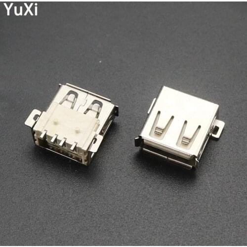 10PCS USB Jack Dock Type A Standard Port Female Solder Jacks Connector PCB Socket USB-A type SMT 4Pin USB2.0 female socket