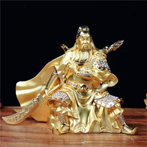 12cm High Car Perfume Seat Alloy, Guan Gong Ornament, Car Interior Decoration Products, Knife Knife Guan Emperor, Sage King
