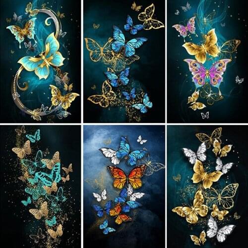 5D DIY Diamond Painting Butterfly Animals Cross Stitch Kit Full Drill Embroidery Mosaic Art Picture of Rhinestones Decor Gift