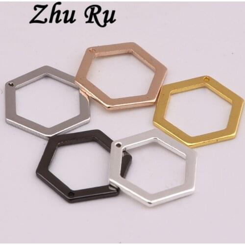 8.5mm 10pcs copper Geometric hexagonal circle six-pointed star Charms Pendants for DIY decoration necklace earring Jewelry