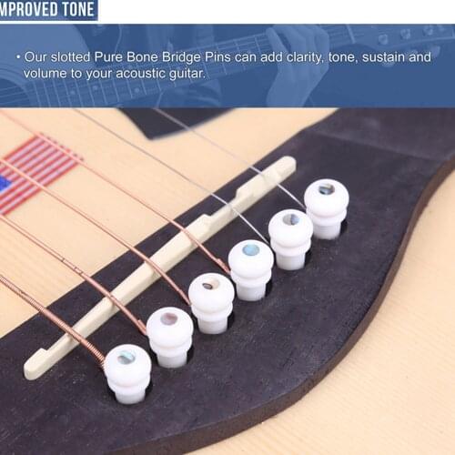 Acoustic Guitar 6 Oxbone Abalone Point Pegs + Nail Remover Brass Circle Guitar Accessories (H-01)