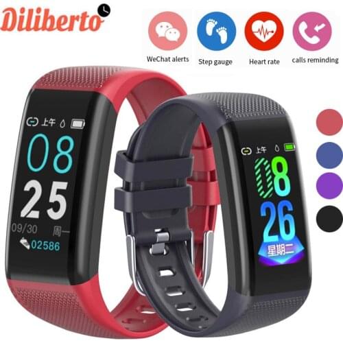 Diliberto 1.14 Inch Watch C20 IP67 Waterproof Smart Watch IPS Touch Screen Heart Rate Blood Pressure Sports Recorder Bracelet