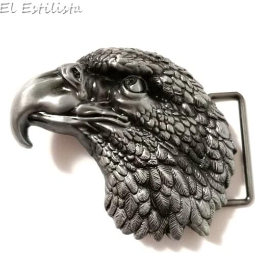 Brand Mens Metal Belt Buckle 3D Heavy Eagle Head Punk Belt Buckles Jeans Accessories Suitable 4cm Width Belt Cool Big Bird Craft