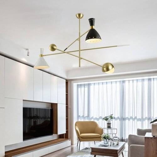 Nordic art creative designer modern simple lamps chandelier for dining room living room branch indoor lighting