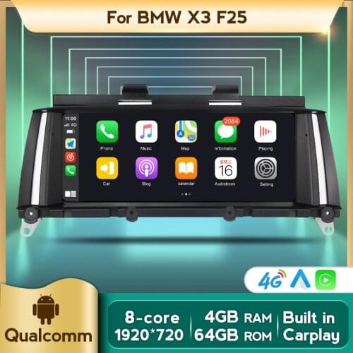 MEKEDE 8Core CPU 4G+64G Android 10 Car Multimedia Player for BMW X3 F25 X4 F26 2011-2018 Auto Radio GPS Stereo CarPlay Audio