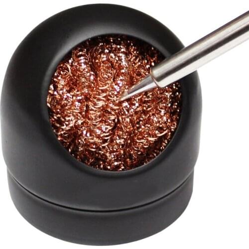 Metal Wire With Stand Set Welding Desoldering Soldering Solder Iron Tip Dross Cleaner Cleaning Steel Ball Mesh Filter Tin Remove