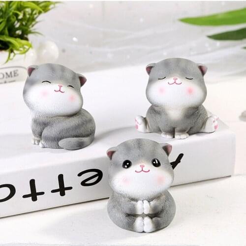 Mini Cat Decoration Home Office Desktop Small Sculpture Ornaments Kawaii Room Decor Birthday Present Cute Trinkets For Girls