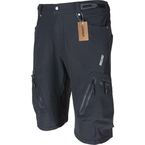 Men Padded Baggy Cycling Shorts Reflective MTB Mountain Bike Bicycle Riding Trousers Water Resistant Loose Fit Shorts