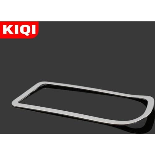 KIQI Car Stickers for Peugeot 208 2015 - 2019 LHD Stainless Steel Hood Switch Panel Knob Decoration Cover Trim Sticker