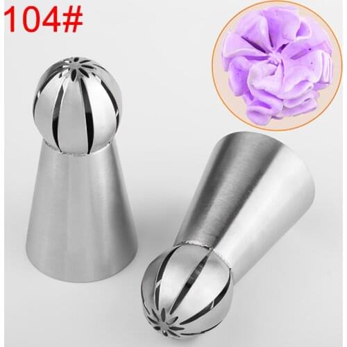 104# Stainless Steel Nozzle Tips DIY Cake Decorating Tools Icing Piping Cream Pastry Bag Nozzle Kitchen Bakery Tools