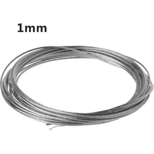 New 5m 304 Stainless Steel Wire Rope Soft Fishing Lifting Cable 7×7 Clothesline U4LA