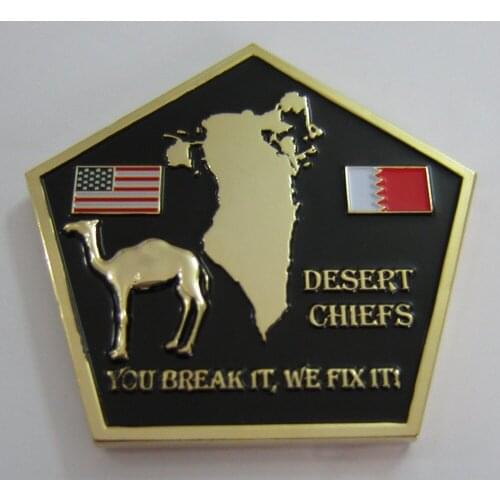 New Design Pentagram Shape 3D Coin Hot Sale Flag Zinc Alloy Coin