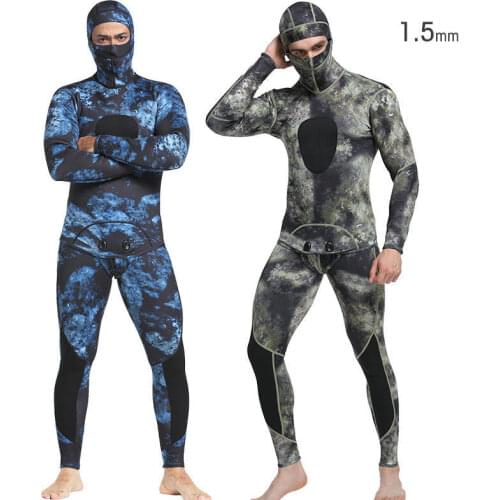 New Scuba Men 1.5MM Wetsuit Long Sleeves Neoprene Men Diving Suit Snorkeling Wetsuit Underwater Men Hunting Surfing Swimsuit