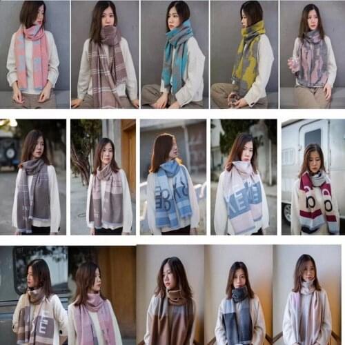 New Vintage thick warm Velour Scarf shawl wraps ponchos womens Fashion Neckerchiefs 190*60cm 30pcs mixed #4134