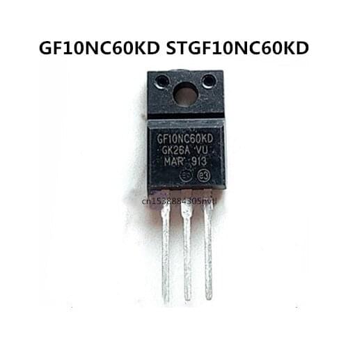 Original 10pcs/ GF10NC60KD STGF10NC60KD TO-220F 600V 6A