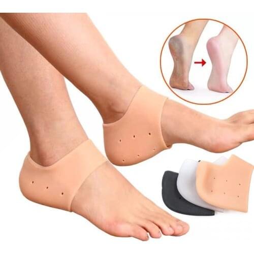 A pair Silica gel Heel Protector Sleeve Heel Spur Pads for Relief Plantar Fasciitis Heel Pain Reduce Pressure on Heel