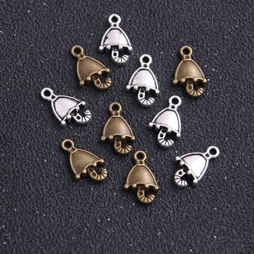 20PCS 11*17mm New Product Two Color Small Umbrella Charms Pendant Jewelry Metal Alloy Jewelry Marking