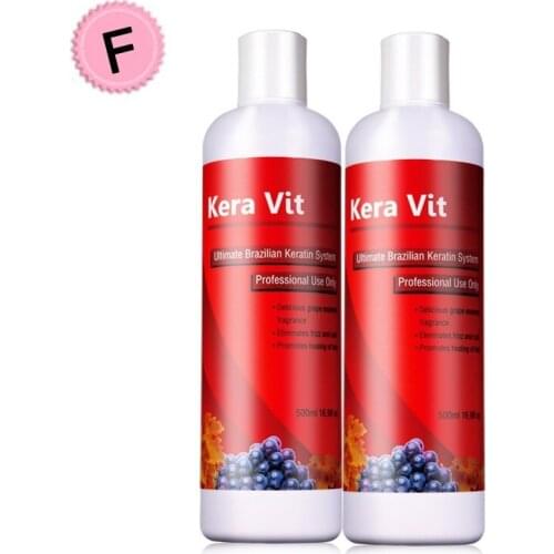 Professional Brazilian Hair Keratin Keravit 2pc 500ml Free Formaldehyde Hair Treatment Repair damaged hair & straighten hair Set