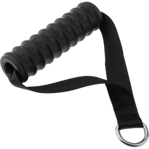 Anti-Slip Resistance Band Handles Grips Fitness Strap Cable Machine, Pullup, LAT D-ring Handle Webbing Cable Attachment