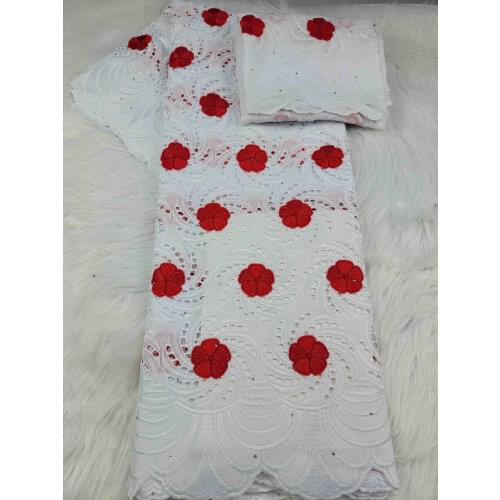 Swiss lace fabric 2021 high quality embroidery African cotton fabrics Swiss voile lace in switzerland popular Dubai style 7yards