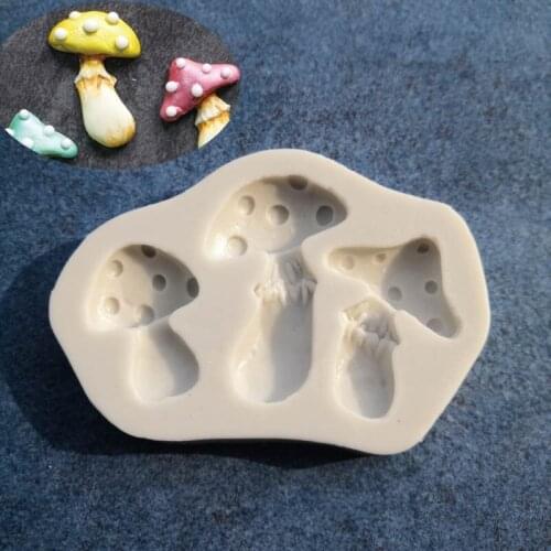 Mushroom Grass Sugar Cake Silicone Mold Dry Perth Cookie Chocolate House Decorated With DIY Handmade Chocolate A038