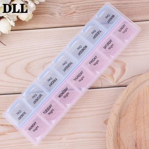 7 days a week tablets tablets pill box shelf storage box home office supplies storage box 21.5x6.5x2.5cm plastic box