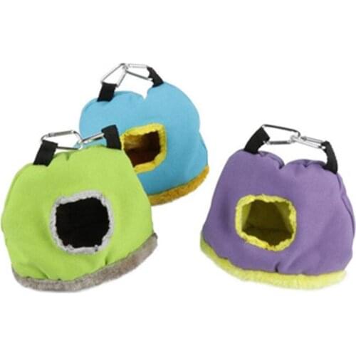 Warm Cotton Birds Nest Round Hanging Bird House Winter Parrot Hammock Plush Parakeet Cave Cage Rabbits Hut Pet Birds Supplies