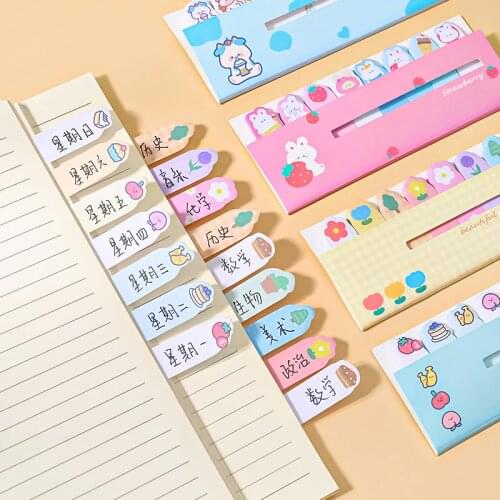 120 sheets Kawaii Sticky Notes Notepad Memo Pad Scrapbooking Bookmark Sketchbook Sticker Paper Stationery For School Diary 02246