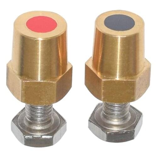 2pcs positive negative M10 internal thread brass battery stud connector copper column car battery modified stud with screw