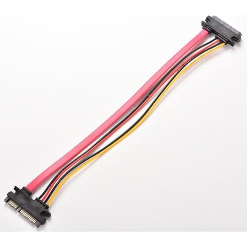 30cm 22Pin SATA Cable Male To Female 7+15 Pin Serial HDD ATA SATA Data Power Combo Extension Cable Connector Conterver