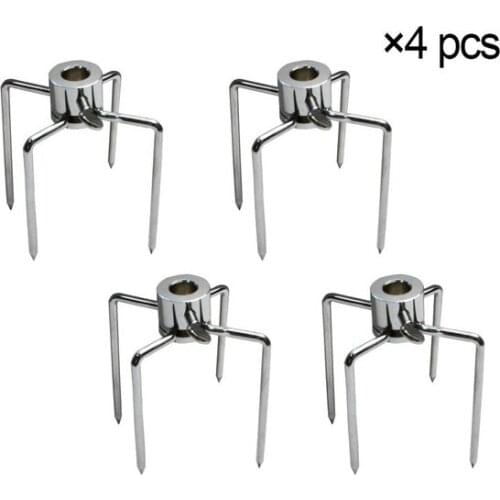 4Pcs Picnic Charcoal BBQ Fork 11cm 4 Forked Grilled Beef Kebab Skewer Chicken Drumstick Turkey Fork Barbecue Roast Accessories