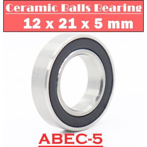 6801RS Hybrid Ceramic Bearing 12*21*5 mm ABEC-5 ( 1 PC ) Bicycle Bottom Brackets & Spares 6801 RS Si3N4 Ball Bearings 6801-2RS