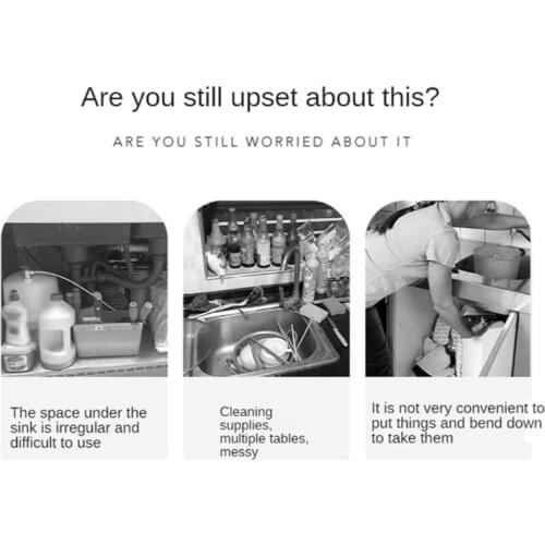 94PF Rectangle Kitchen Pull-Out Telescopic Drawer Basket Wall Mounted Shelves Floating Storage Hanging Basket Holder Kitchen