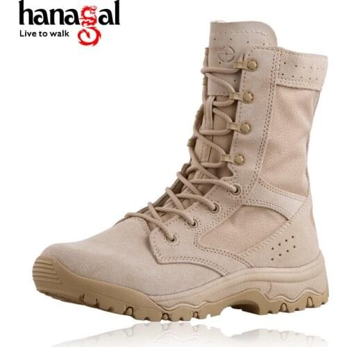 Top Layer Cowhide Combat Sports Army Fans Hiking Mens Shoes Outdoor Trekking Training Climbing High Help Tactical Boots Women
