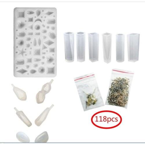 DIY Earrings Pendant Casting Silicone Mould Kit with earring Accessories Art Crafts Making Tools Crystal Epoxy Resin Mold