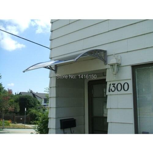 DS100120-P,100x120cm.Plastic Frames Patio Door Awnings,PC Panel Cover Patio Door Awnings,Simple Style Patio Door Awnings