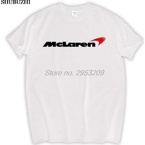 MCLAREN F1 logo T-shirt Cotton Men T shirt shubuzhi brand euro size tee-shirt black male top tees drop shipping