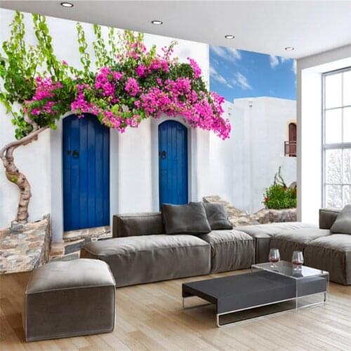 Customized 3D Photo Wallpaper Murals Romantic Greece Mural TV Background Living Room Bedroom Backdrop Wall Non-Woven Wall Paper