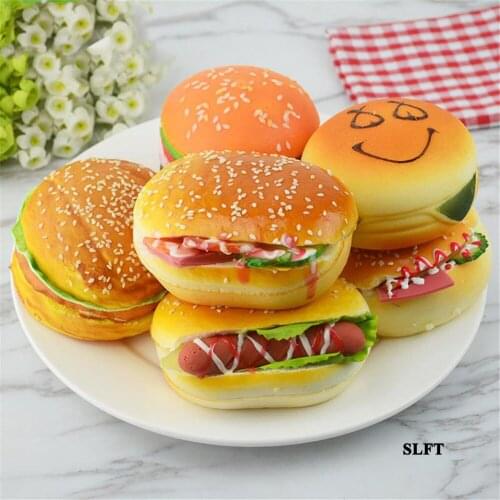 Store shop decoration fake simulation food props Cheeseburger ham sausage vegetables Leaves beef hamburger burgers model