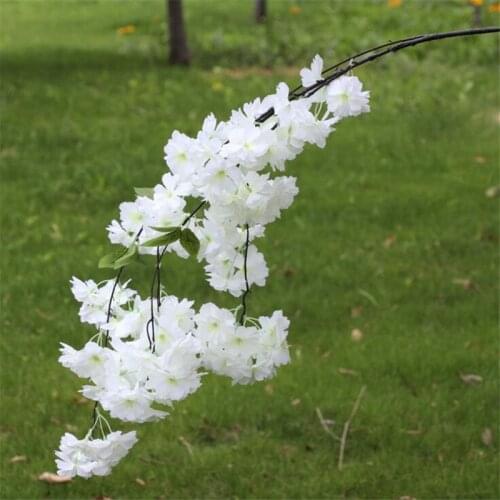 10pcs Artificial Cherry Blossom Branch Flower Wall Hanging Sakura for Wedding Centerpieces Artificial Decorative Flowers